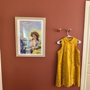 Goldenrod collared mini dress